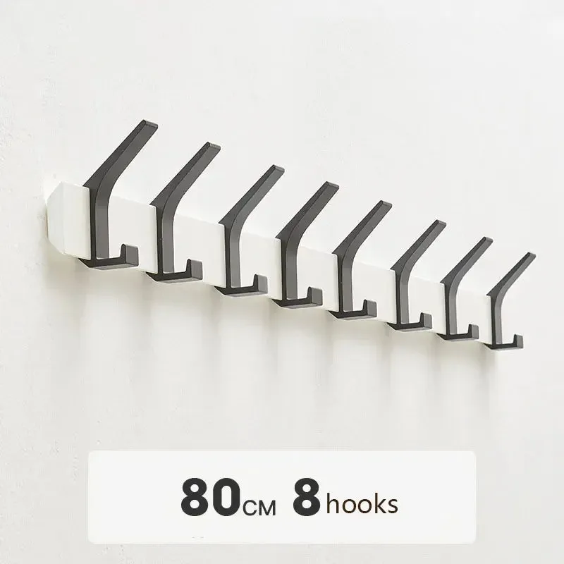 SINOTAO  -  4/5/6/7/8 Movable Hooks Japanese Wall Door Hanger for Hanging Clothes Clothes Hat Keys Towels Coat Rack Holder Room Organization